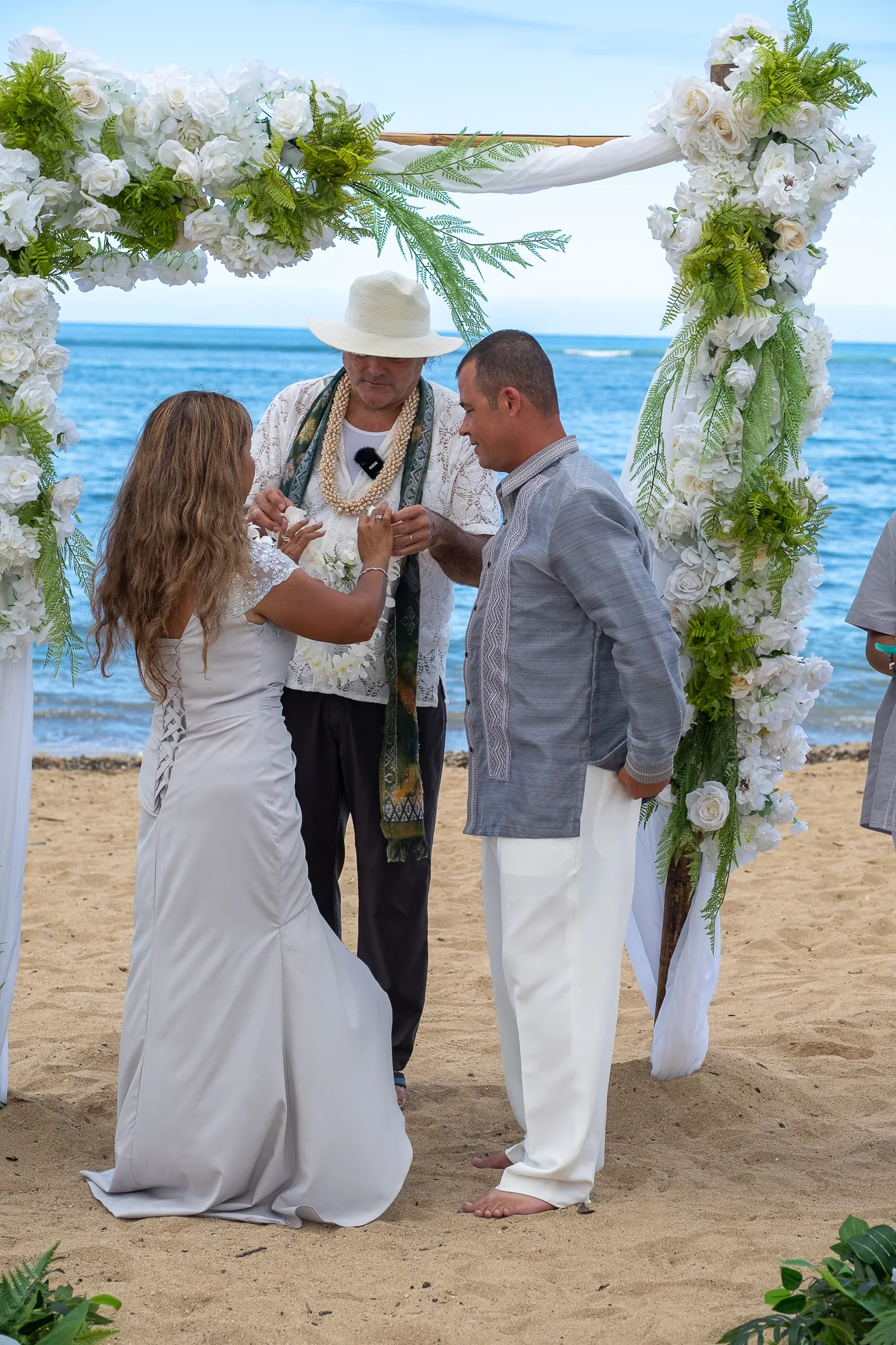 The officiant welcomes Rose and Nate