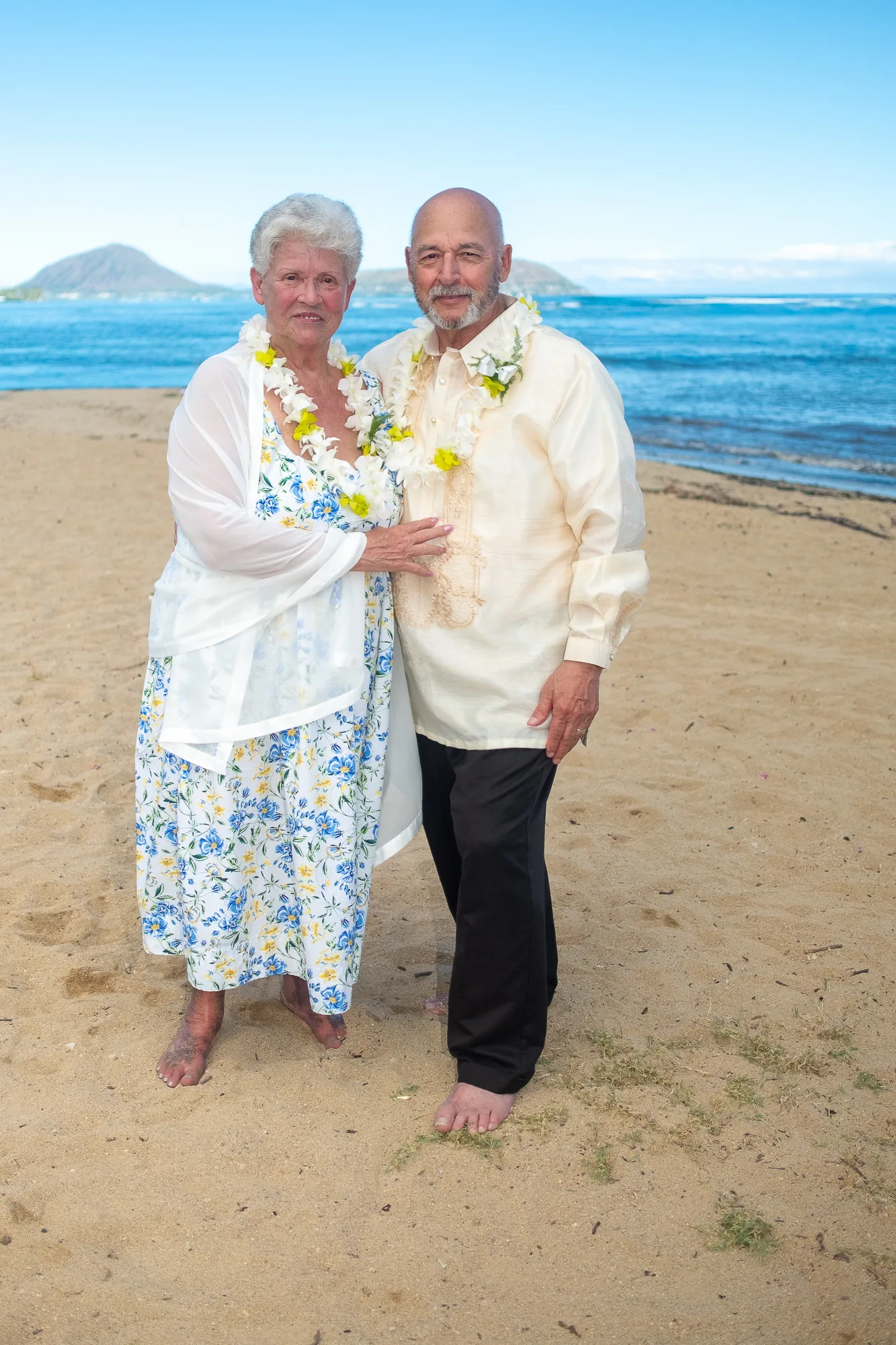 Their parents by the ocean