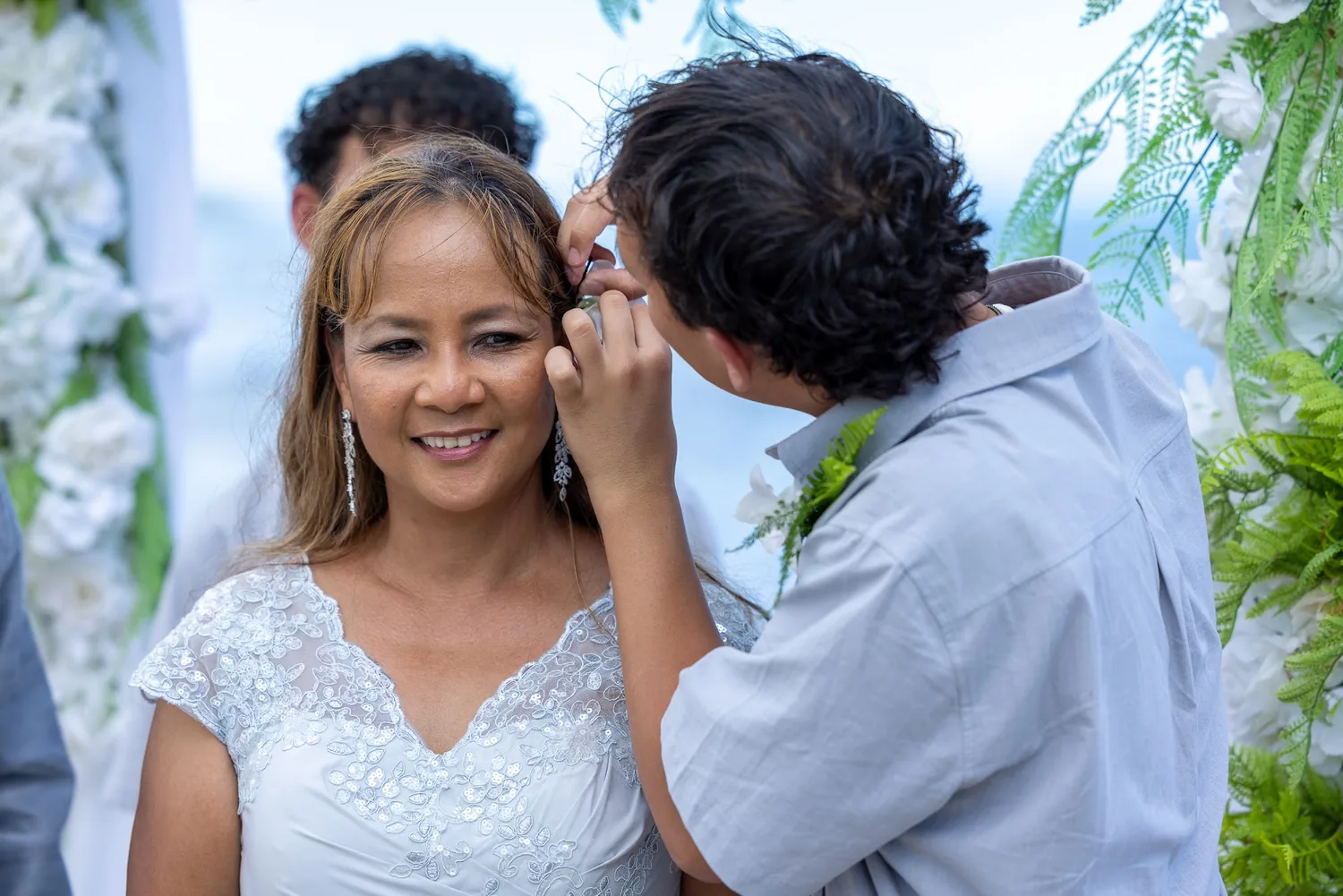 Her sons wiping Rose&rsquo;s happy tears