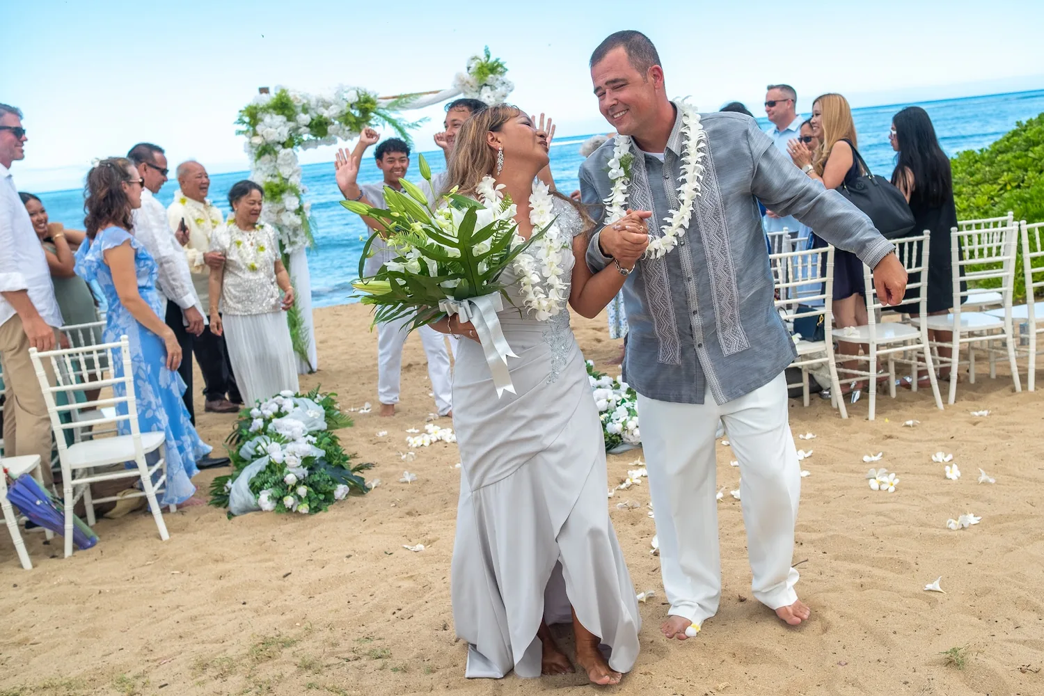 Walking back down the aisle