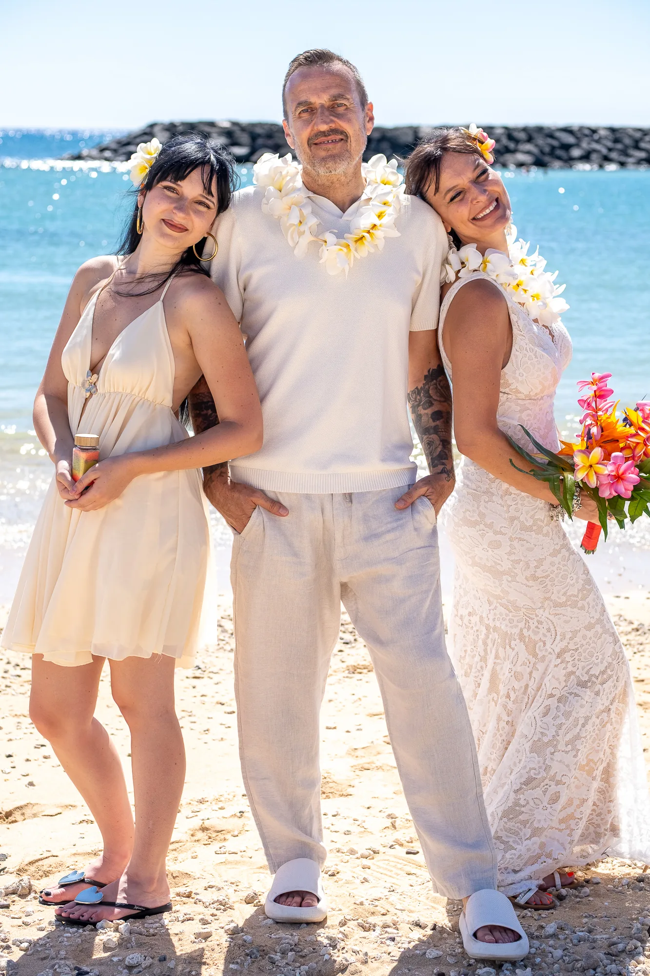 Hand in hand on the sand