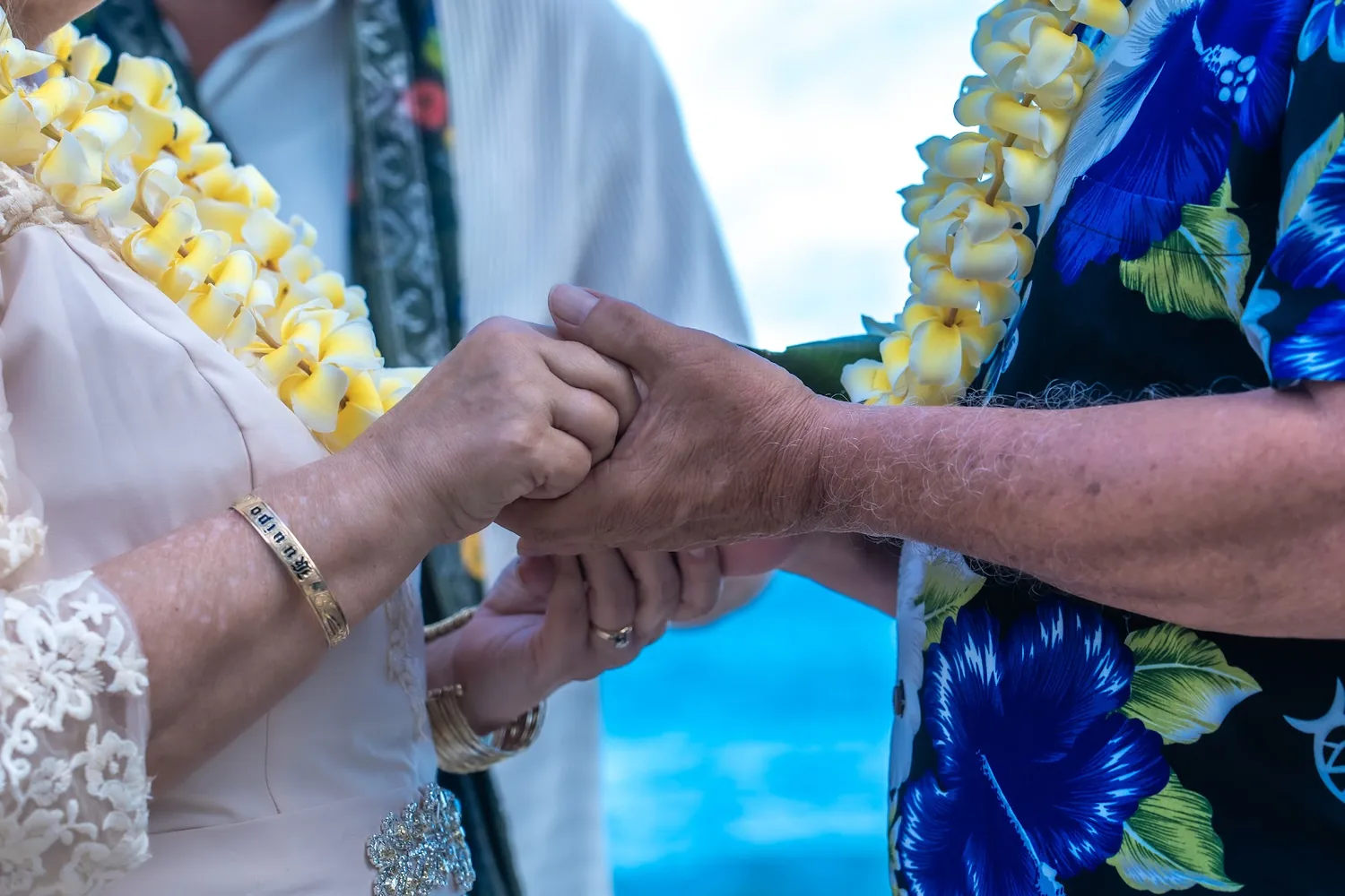 Close up of the ring exchange