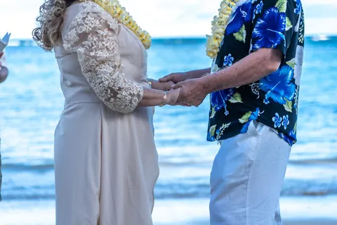 Holding hands up close