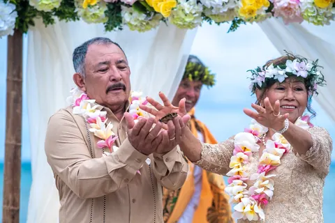 Hands held together during the final blessing