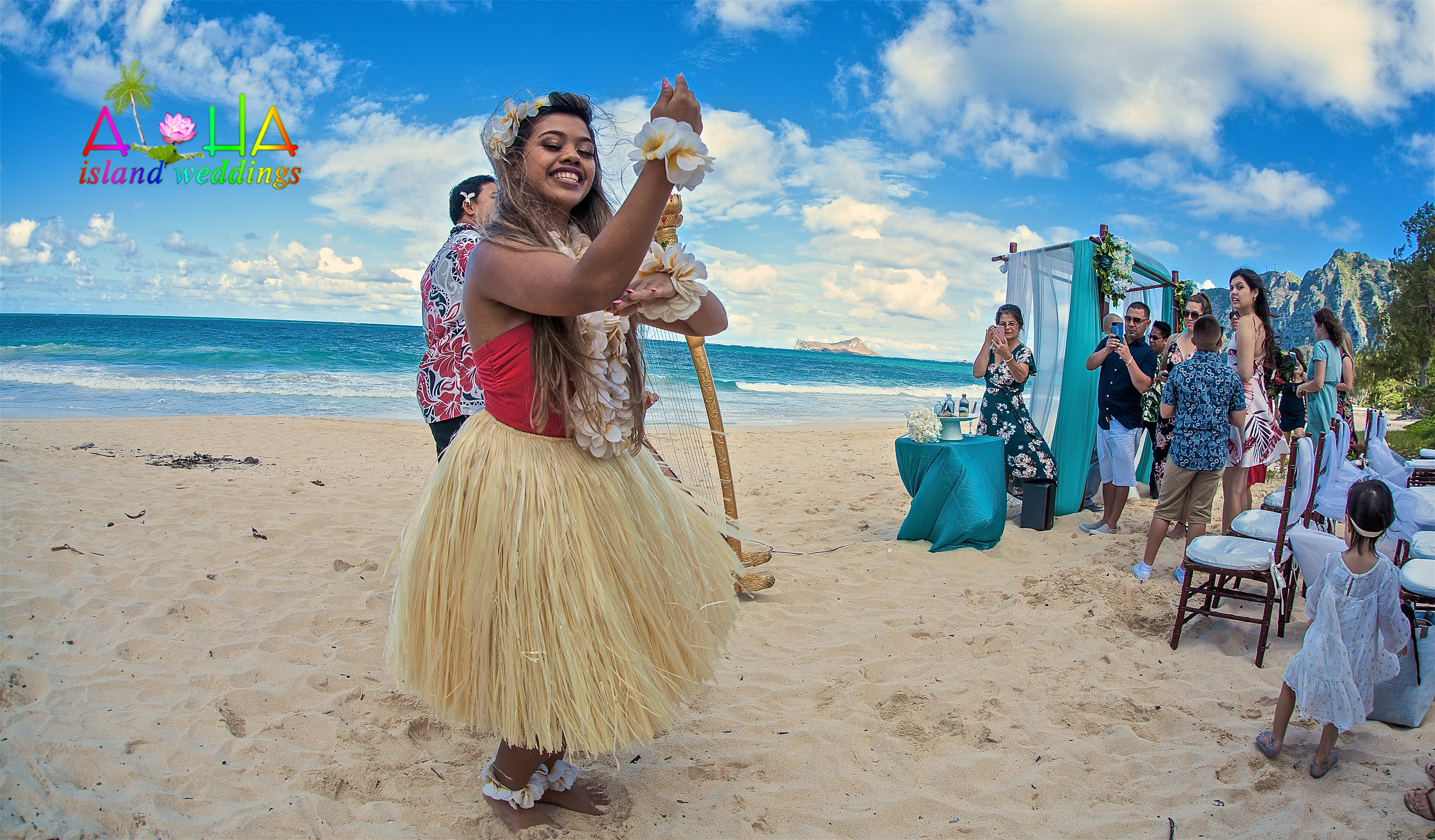 hula dancer at our wedding