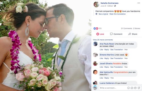 Our Facebook wedding post favorite