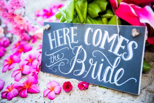 Here comes the bride sign for Katie and Kenny